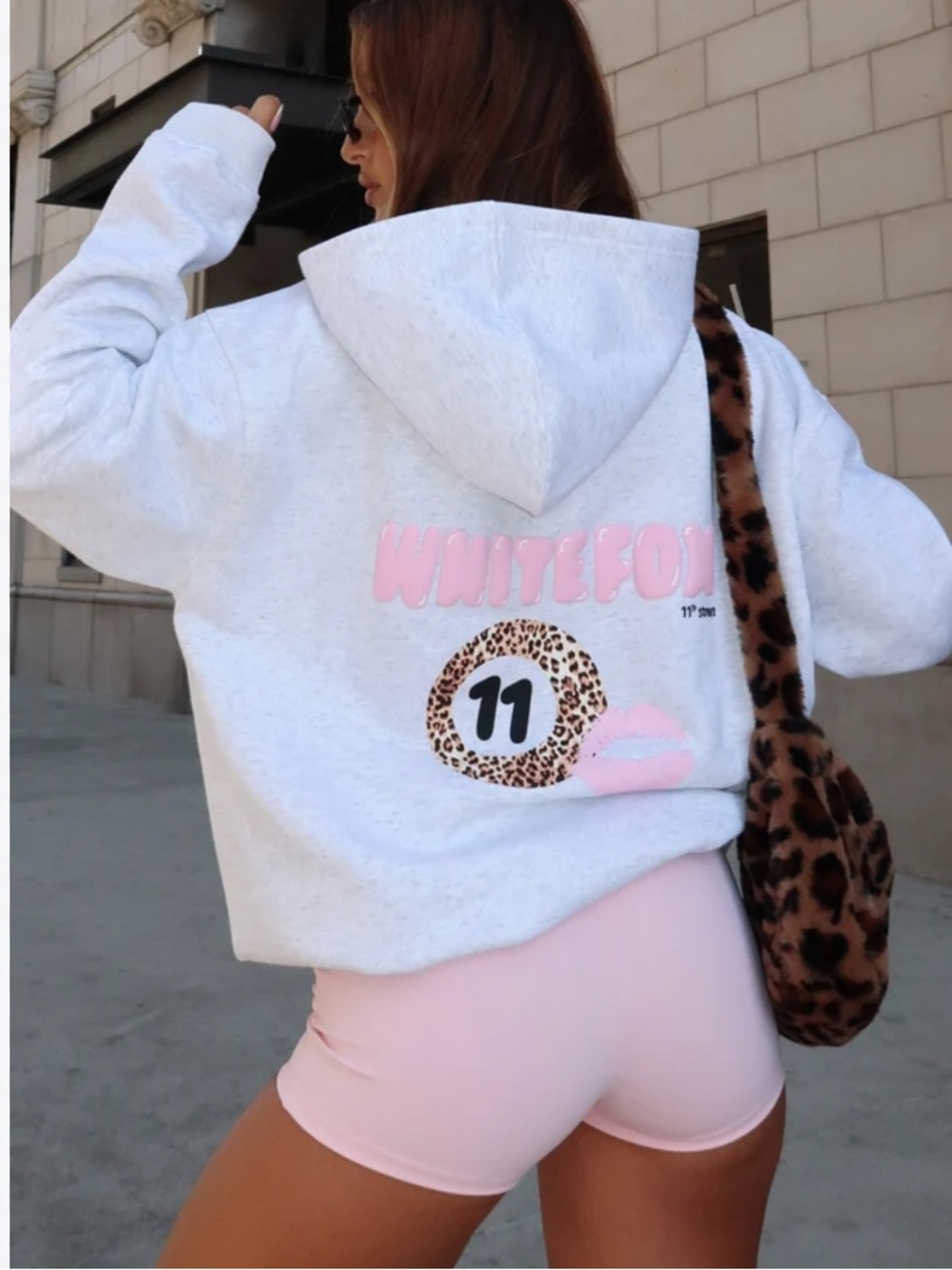 White Fox 11th Street Cheetah Pullover Hoodie Women’s XXS/XS